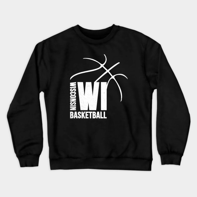 Wisconsin Basketball 02 Crewneck Sweatshirt by yasminkul